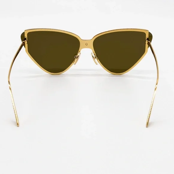 NEW BALENCIAGA CAT EYE GOLD SUNGLASSES BALENCIAGA